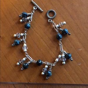 Silver beaded bracelet